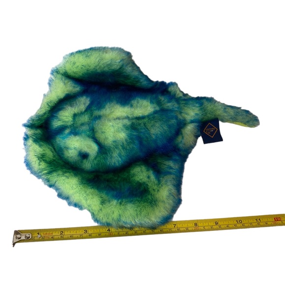 The Petting Zoo Stingray 12” Stuffed Animal Plush Yellow Blue Green  JLI 1994 - Picture 4 of 7